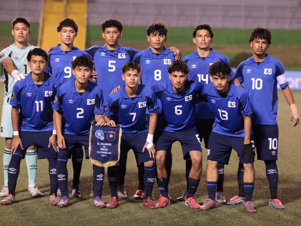 Selecta Sub-17 contra Belice en el Premundial 2026. Foto Cortesía FESFUT
