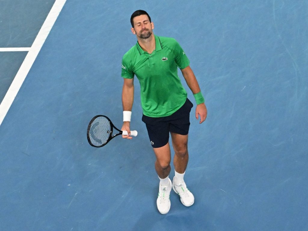 Novak Djokovic perdió la final ante Alcaraz en el Abierto de Australia. Foto AFP