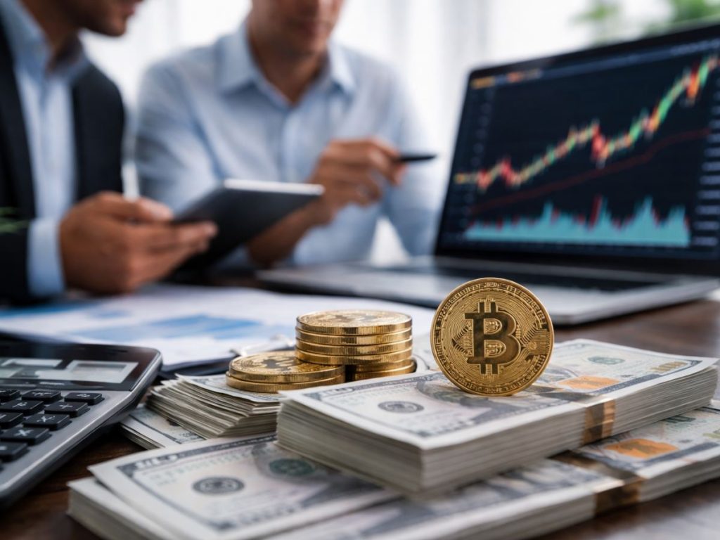 La caída del bitcoin y la presión sobre los bonos salvadoreños se ilustran en un entorno de análisis financiero con gráficos y datos de mercado.