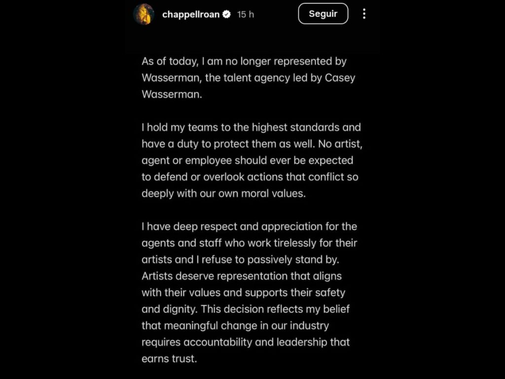 La cantante de “Good Luck, Babe!” aseguró que los artistas merecen una representación alineada con sus valores y principios. Screenshot de Instagram