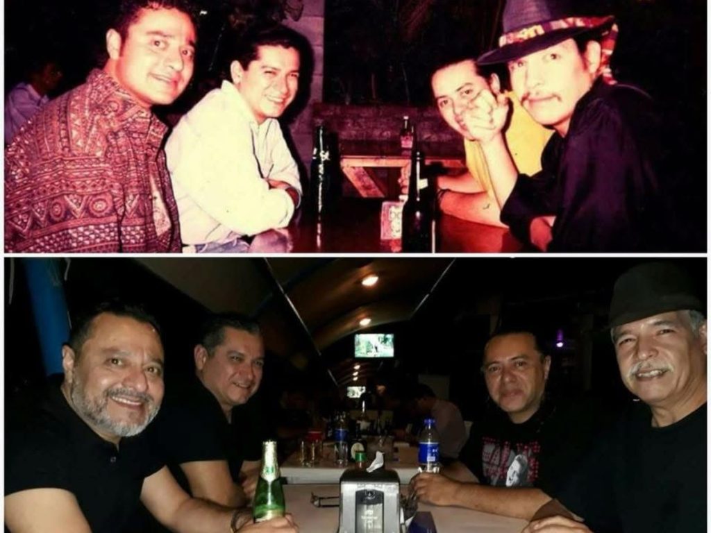 Fugga recrea una fotografía de sus años en el Malibú, contrastando la imagen juvenil de los 90 con su reencuentro actual. Fotografía/ Cortesía