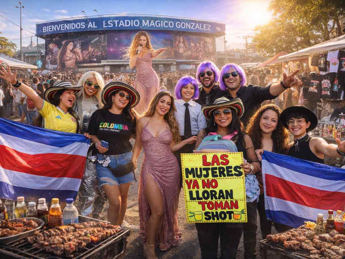 Entre brillo y creatividad, fans llegan con outfits inspirados en distintas eras de Shakira para vivir el concierto desde horas antes.