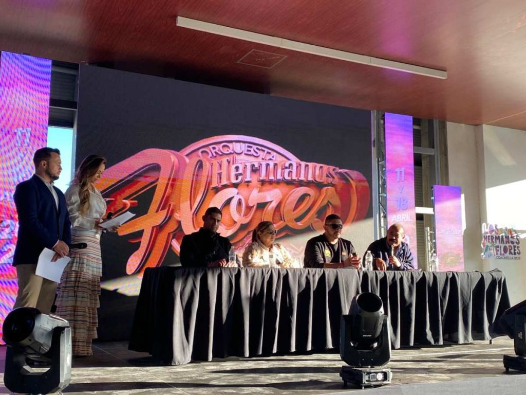 La Orquesta Hermanos Flores anunció oficialmente su participación en Coachella 2026 durante una conferencia de prensa donde compartieron detalles del histórico evento.