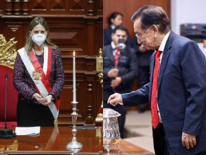 María del Carmen Alva y José María Balcázar disputan la presidencia interina en el Congreso de Perú.