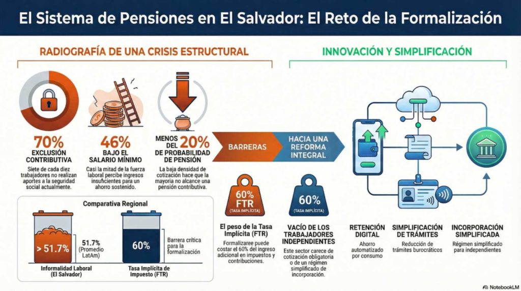 Plazo vencido y alta informalidad agravan panorama de pensiones en El Salvador