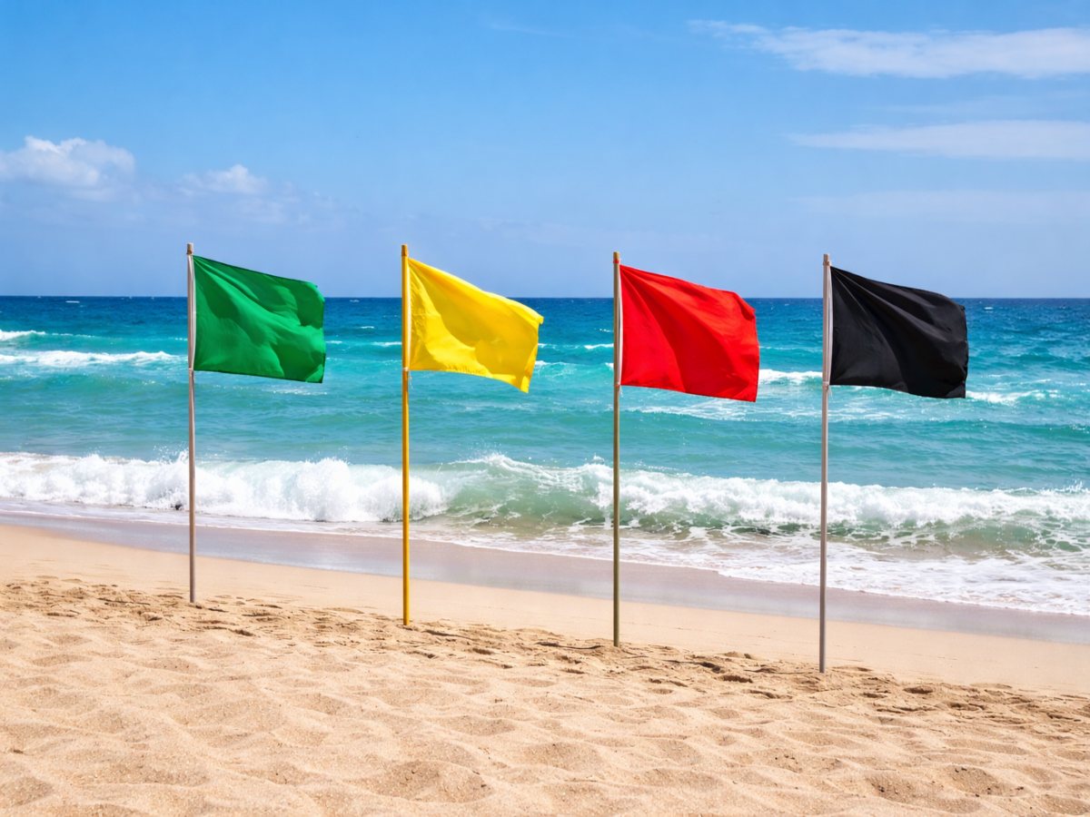 Bandera-colores-playa-vacaciones