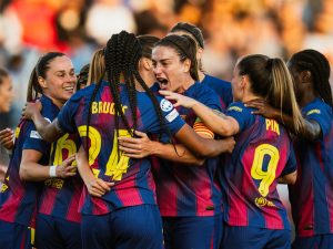 Barcelona Femenino goleó al Real Madrid en la Champions League. Foto X Barca Femenino