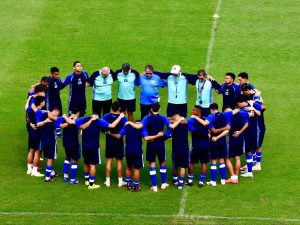 La Selecta entrenando para los partidos amistosos. Foto Cortesía INDES