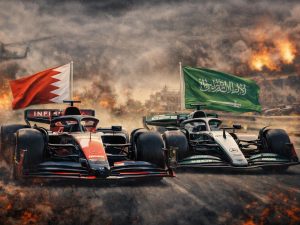 Fórmula 1 cancela los Grandes Premios de Arabia Saudita y Bahrein. Foto Chat GPT