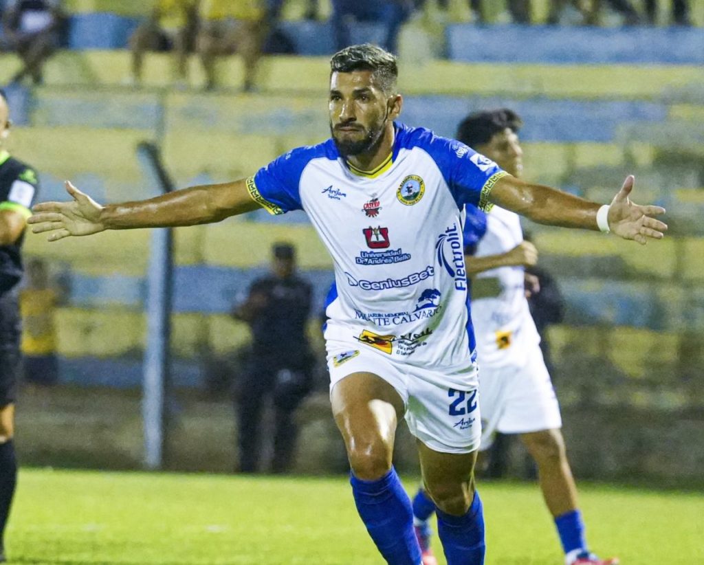 Anyelo Rodríguez celebra su gol con Limeño ante Firpo. Foto FB Limeño