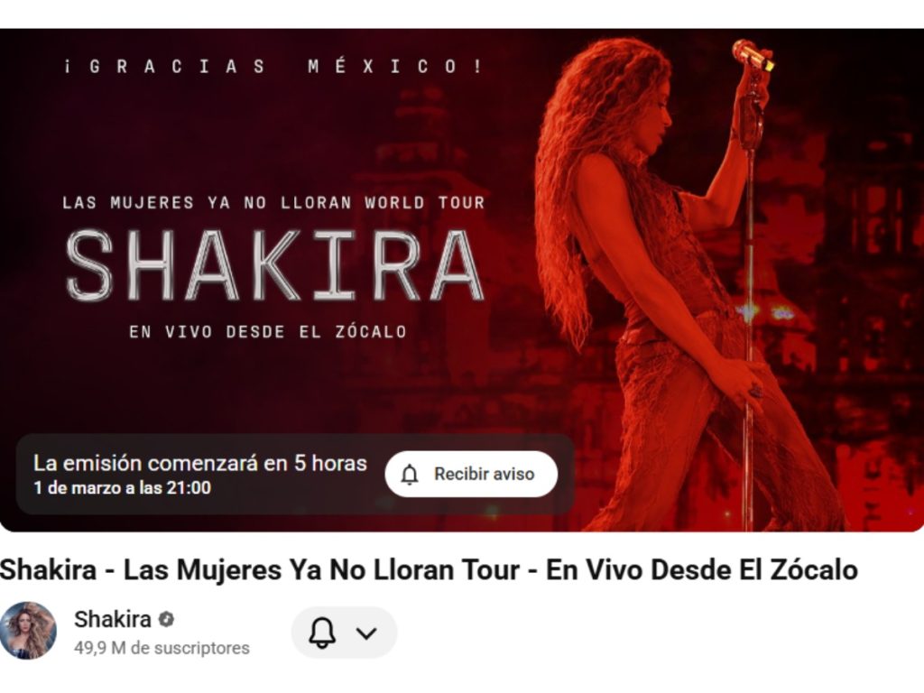 Shakira se prepara para cerrar su gira Las Mujeres Ya No Lloran con un concierto gratuito y multitudinario en el Zócalo de México.