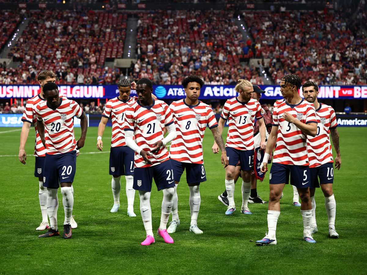 Estados Unidos perdió por goleada ante Bélgica. Foto X USMT