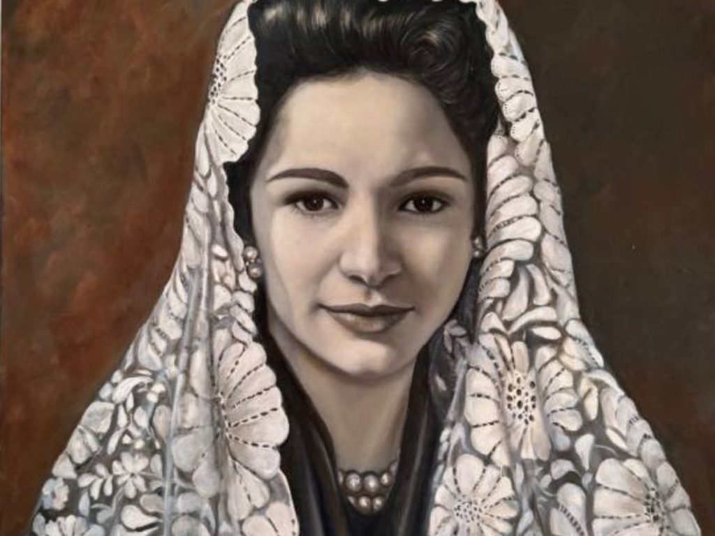 Eréndira Flamenco - Violeta, óleo. Fotografía/ Cortesía