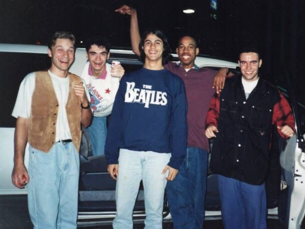 Horacio Chávez con sus amigos durante los primeros años en Miami. Fotografía/ Cortesía