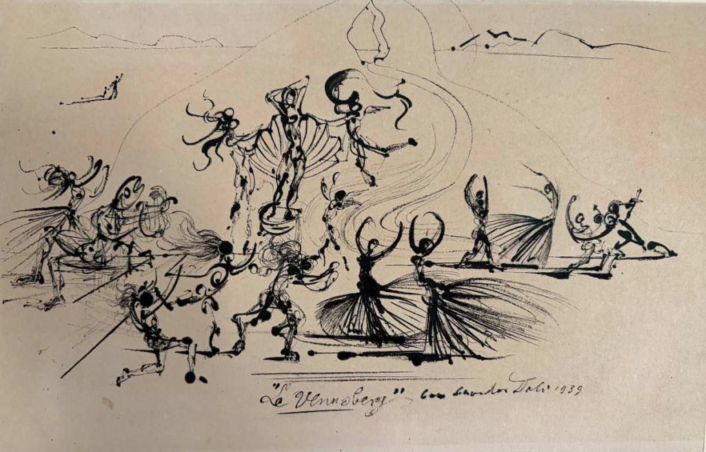 “Le Venusberg” Gala Salvador Dali 1939. Ballet estrenado el 9 de noviembre de 1939 en el Metropolitan Opera House de New York.
