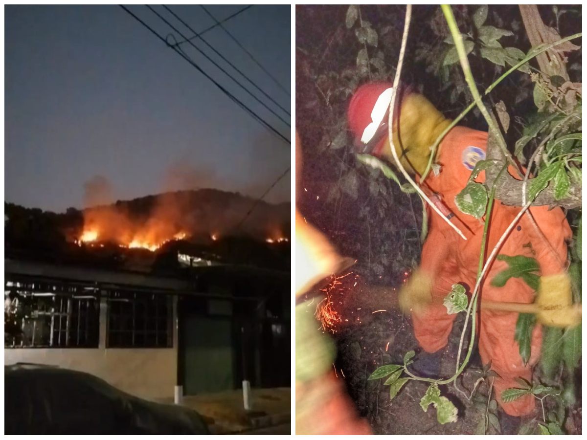 Incendio en cerro San Jacinto sigue activo