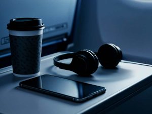 Pasajeros que reproduzcan música o videos sin audífonos durante el vuelo podrían enfrentar sanciones por parte de la aerolínea. Foto/ Freepik