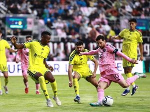 Lionel Messi anotó el gol 900 de su carrera. Foto AFP