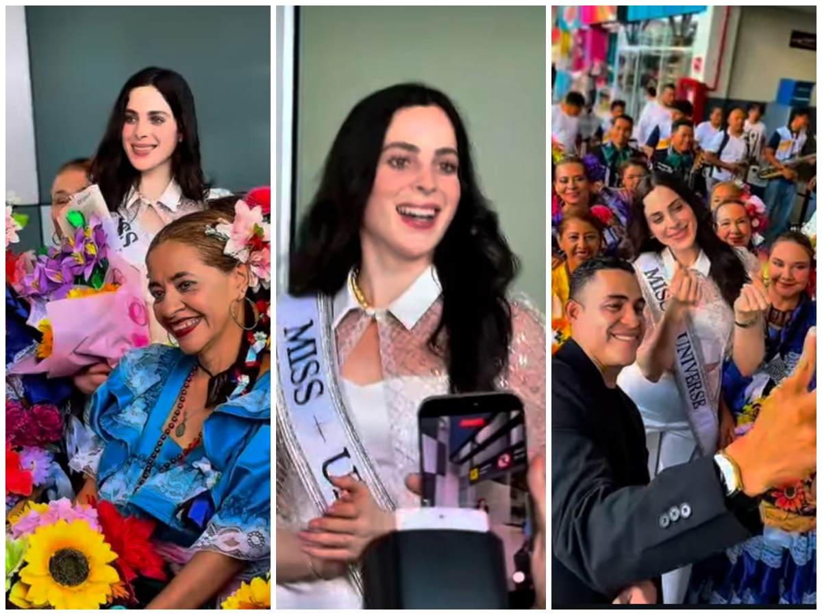 Miss Universo 2025, Fátima Bosch, llega a El Salvador entre mariachis y fans