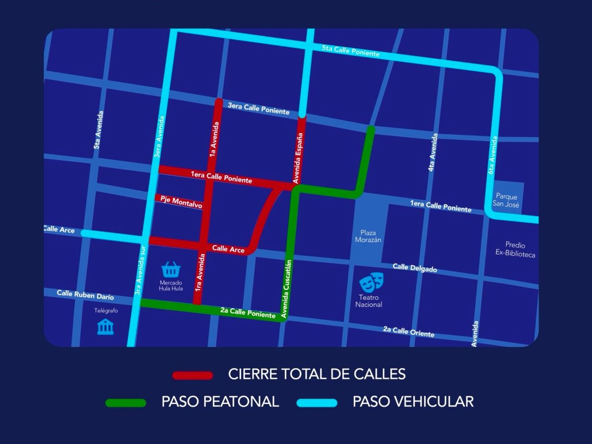 Estas calles del Centro Histórico estarán cerradas por la Fase 6 de revitalización