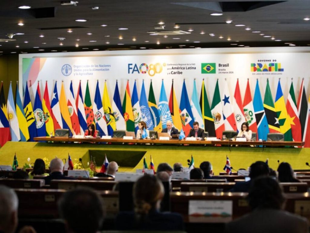 La designación se anunció durante la conferencia regional de la FAO celebrada en Brasil, con participación de delegaciones de varios países.