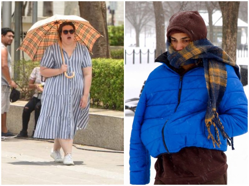 Una ola de calor temprana eleva las temperaturas en el oeste de Estados Unidos mientras el norte se prepara para fuertes nevadas.