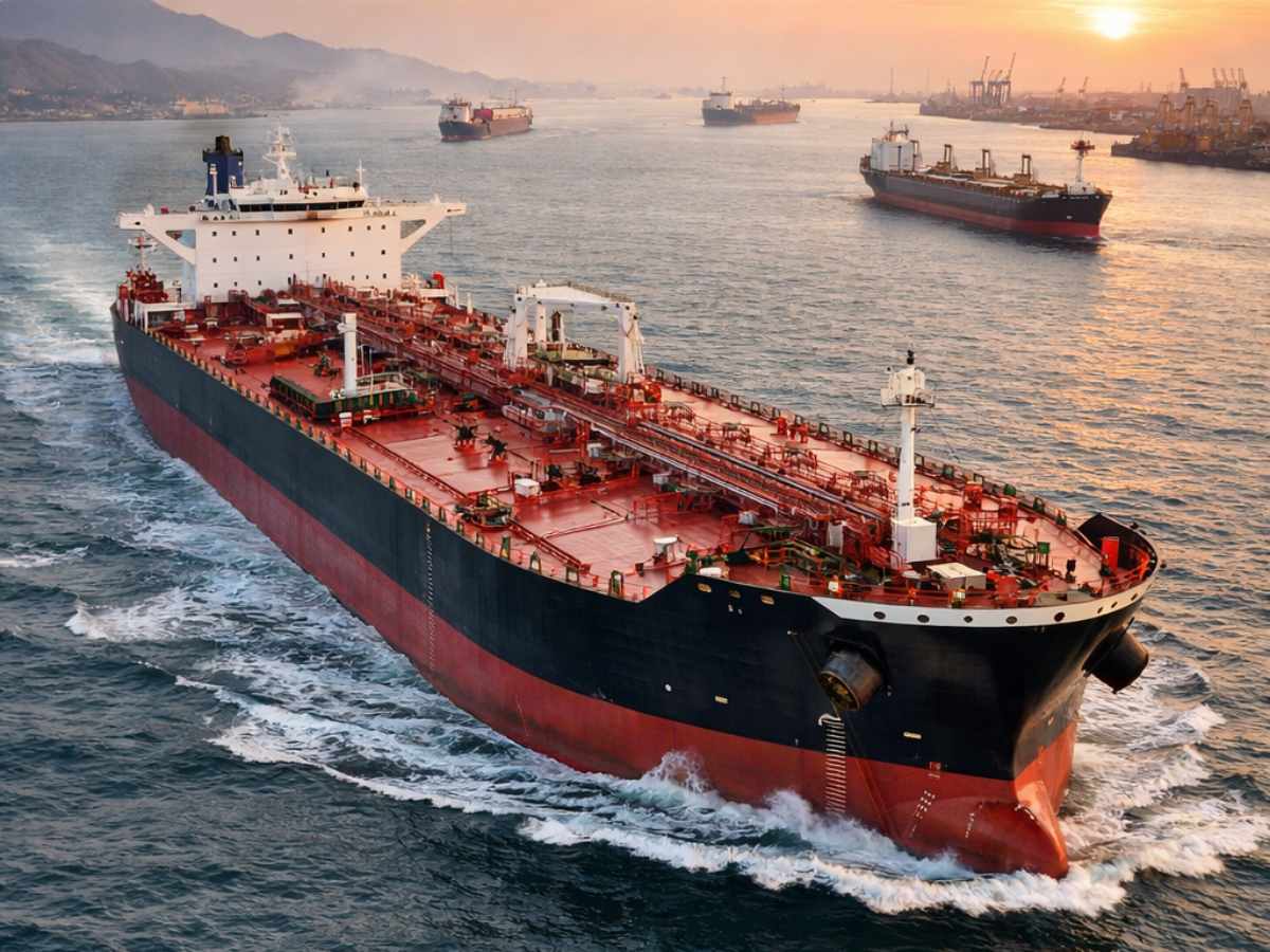 Un superpetrolero navega una de las principales rutas del comercio energético mundial. El transporte marítimo mueve cerca del 20% del petróleo global que pasa por el estrecho de Ormuz.