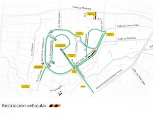 Restricción vehicular en colonia San Benito por evento Nuit Blanche