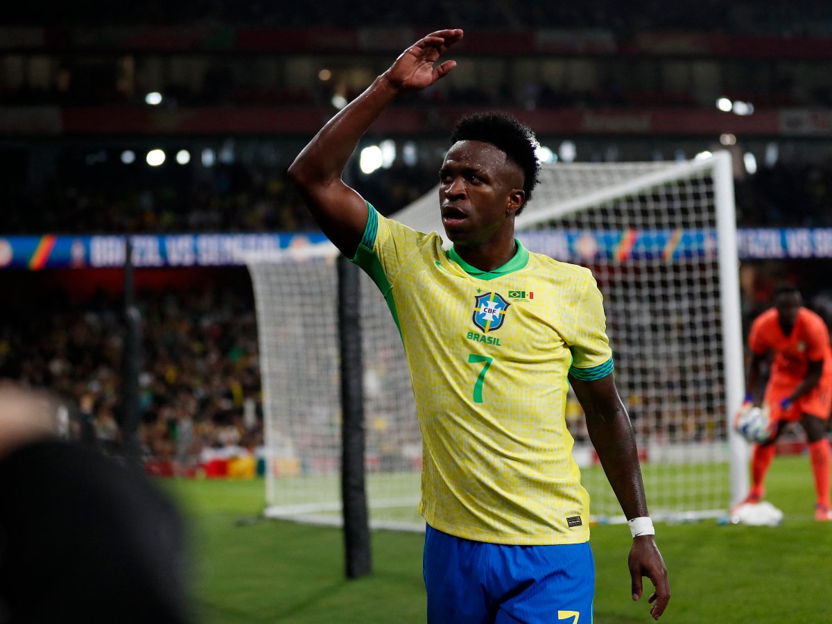 Vinicius con la Selección de Brasil. Foto AFP