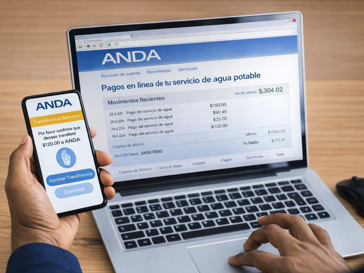 El Portal Ciudadano de ANDA permite consultar y pagar recibos desde casa