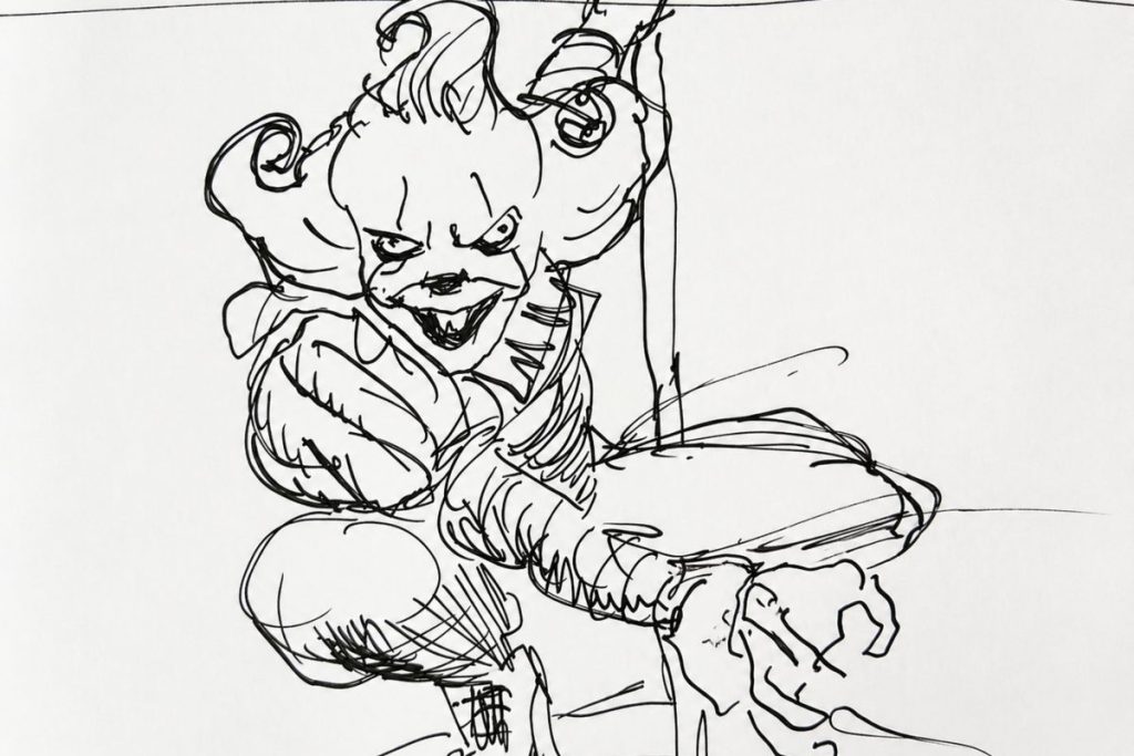 Boceto de pennywise-IT-Welcome to Derry