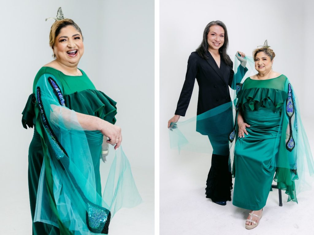 El segundo vestuario se inspira en el torogoz y destaca por sus tonos vibrantes. Fotografía/ cortesía