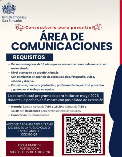 La convocatoria está dirigida a jóvenes con dominio de inglés y habilidades digitales.