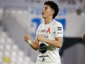 Noel Rivera celebra su gol ante el Hércules. Foto Cortesía Alianza
