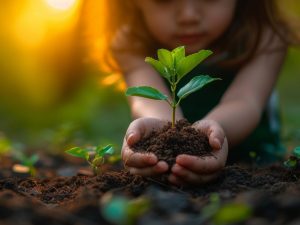 -ambiente-dia-de-la-tierra-cielos-paisajes-naturaleza-niña-plantas