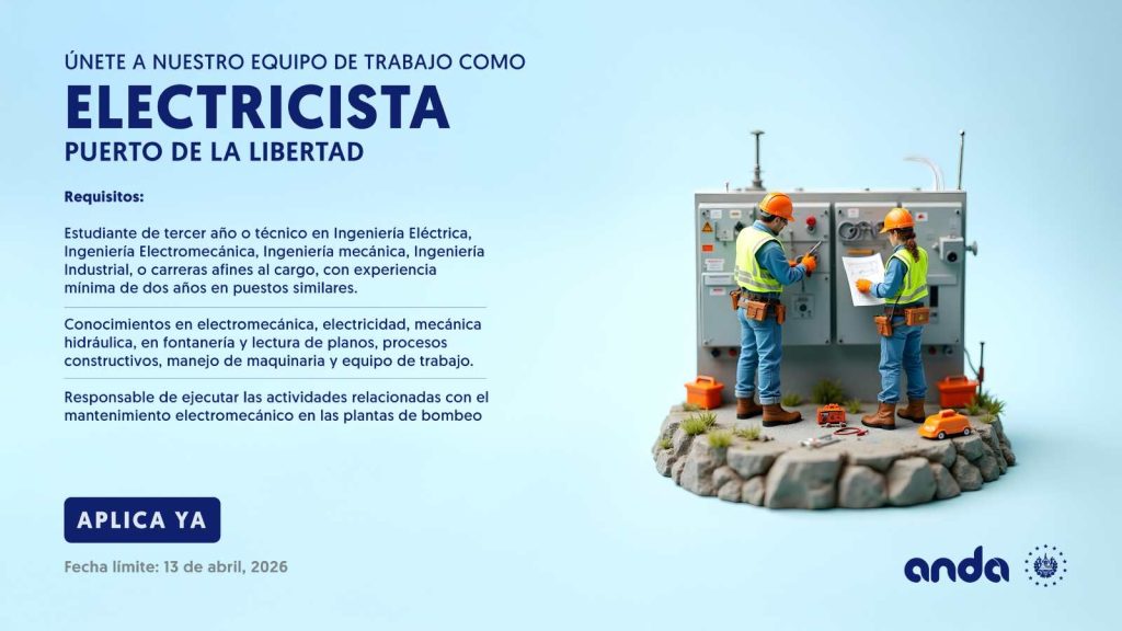 La institución abrió oportunidades laborales para perfiles técnicos que quieran integrarse a su equipo operativo