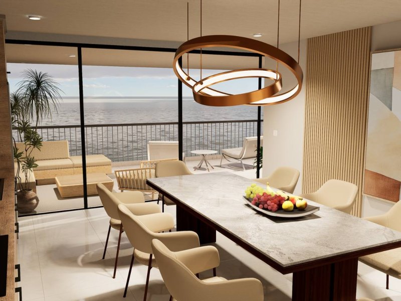 Apartamentos en Azule incorporan sala, estudio y cocina-comedor en su diseño. Foto: cortesía Azule