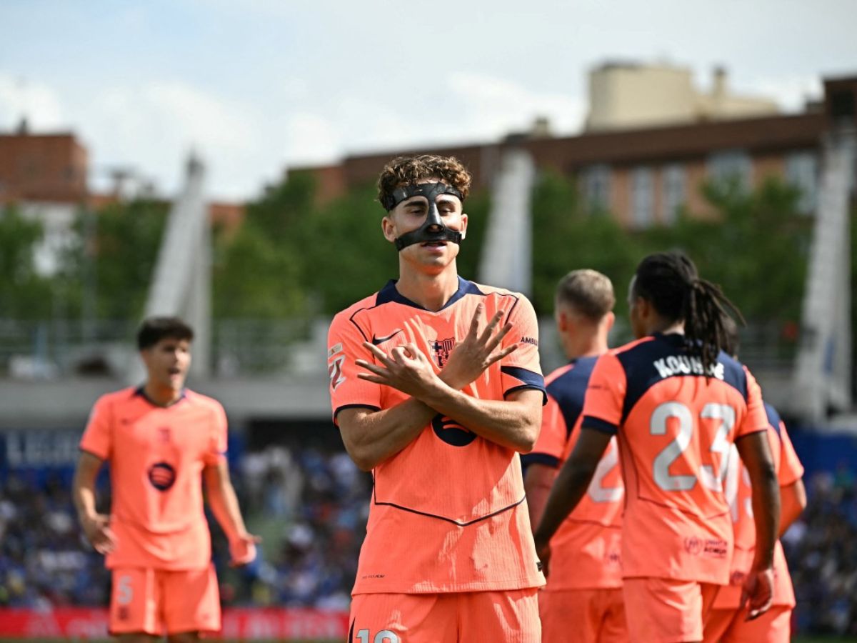 Fermin López celebra su gol ante el Getafe. Foto AFP