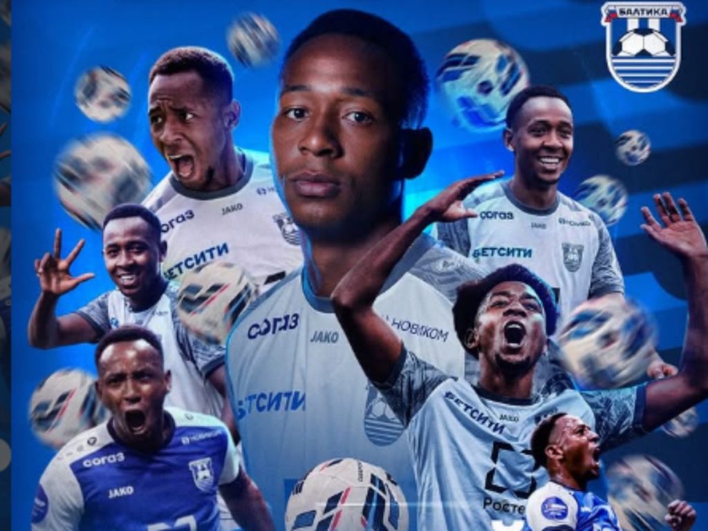 Brayan Gil rompió récord de goles con el Baltika. Foto IG Baltika