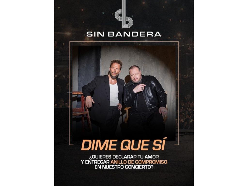 Sin Bandera abre la oportunidad para pedir matrimonio en pleno concierto en El Salvador y Nicaragua. Imagen/ Instagram