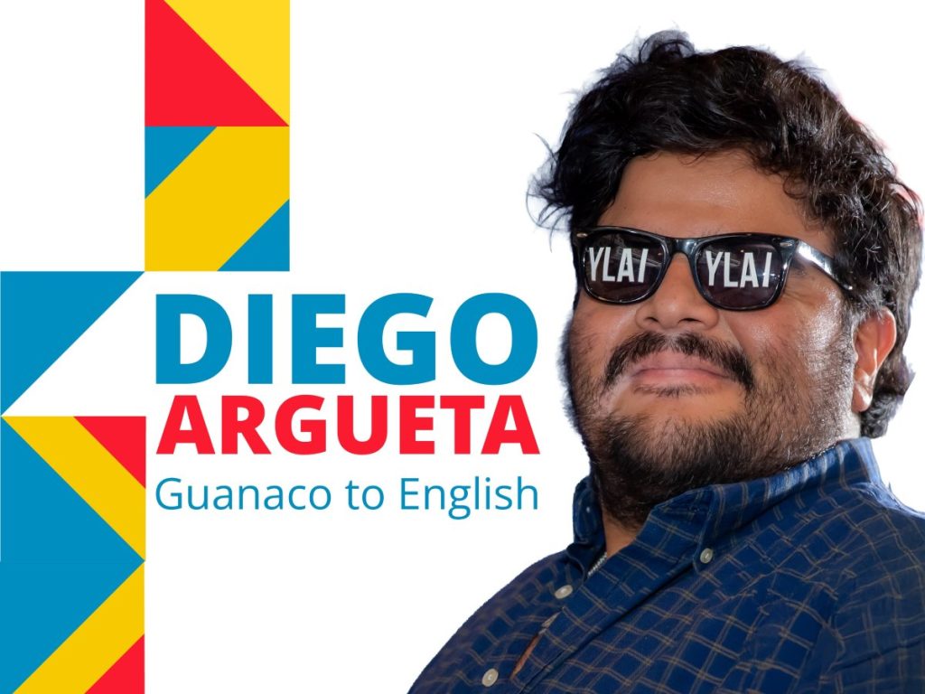 El diseñador salvadoreño Diego Argueta participará en el programa YLAI 2026 con su proyecto “Guanaco to English”, un diccionario ilustrado que traduce el caliche salvadoreño al inglés.