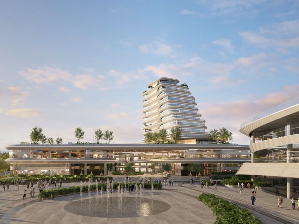Recreación del proyecto que integrará comercio, entretenimiento y hotelería en un solo destino en la Ciudad de Guatemala. Fotografía/ Distrito Futeca