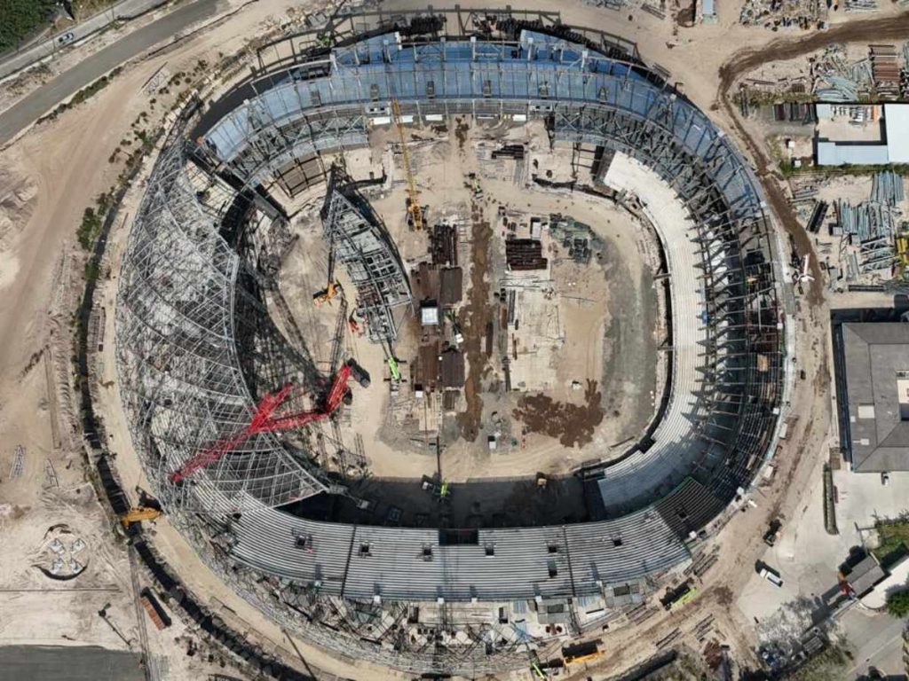 Avances del estadio nuevo de El Salvador. Foto Emerson Del Cid