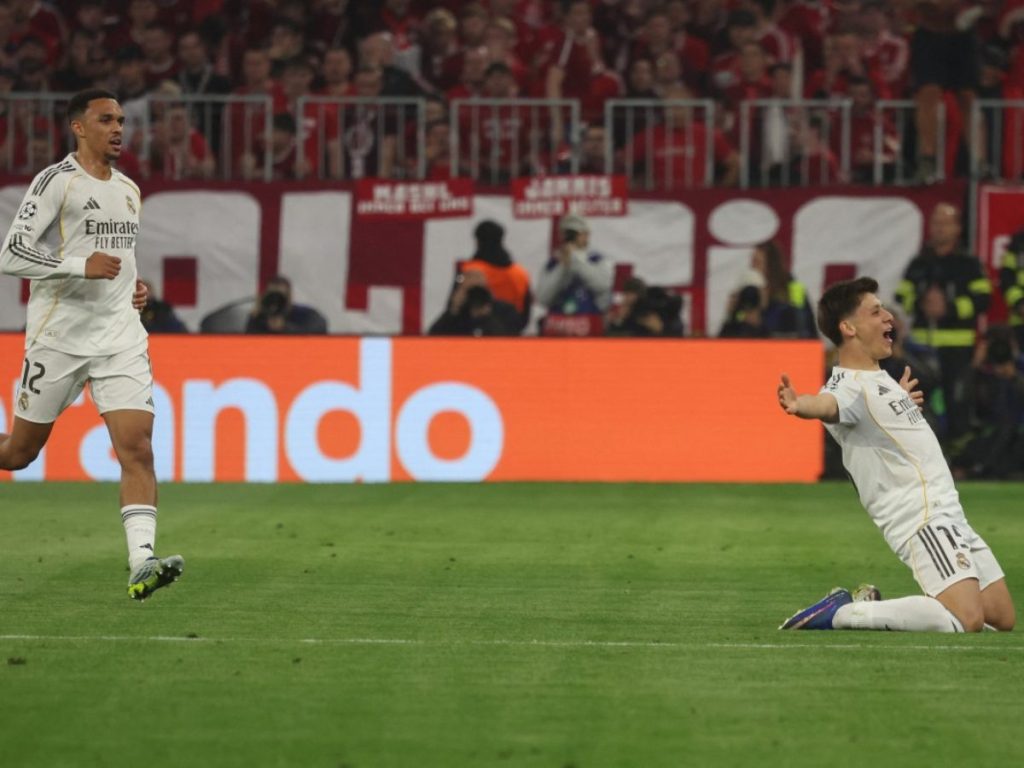 Arda Guler anotó doblete ante el Bayern Múnich. Foto AFP