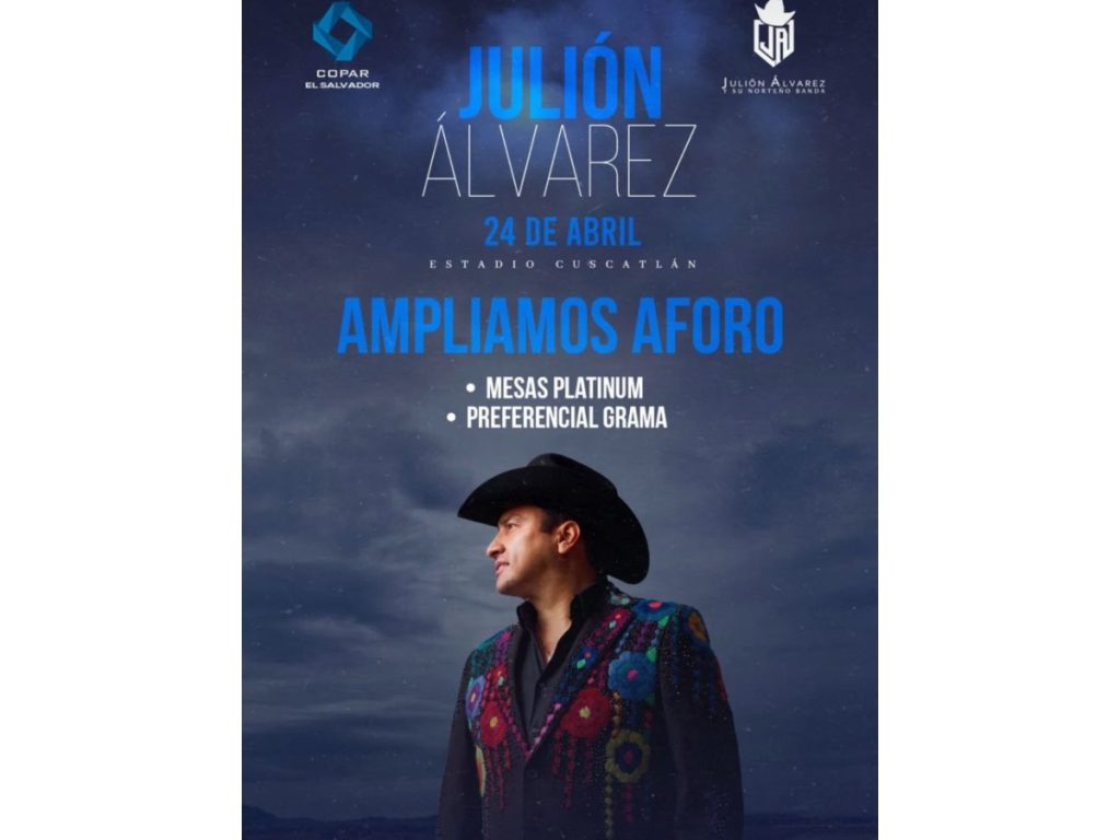 Con el estadio lleno, organizadores liberaron cupos limitados en dos localidades para el esperado show de Julión Álvarez en El Salvador.