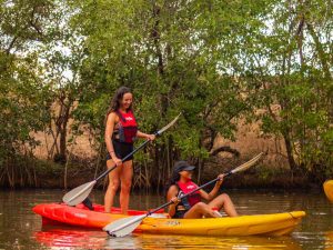 El kayak es accesible para principiantes y se disfruta a tu propio ritmo, sin prisa.