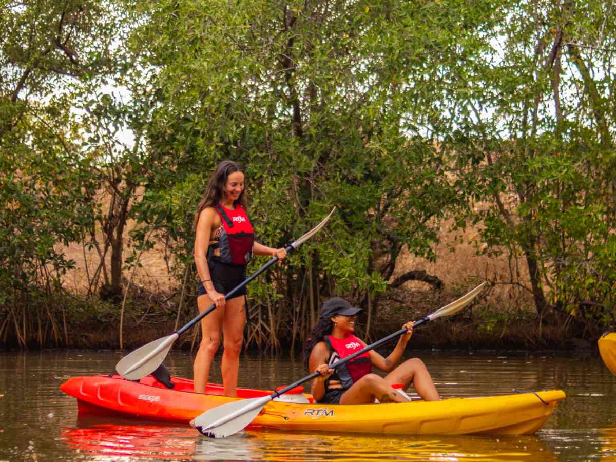 El kayak es accesible para principiantes y se disfruta a tu propio ritmo, sin prisa.