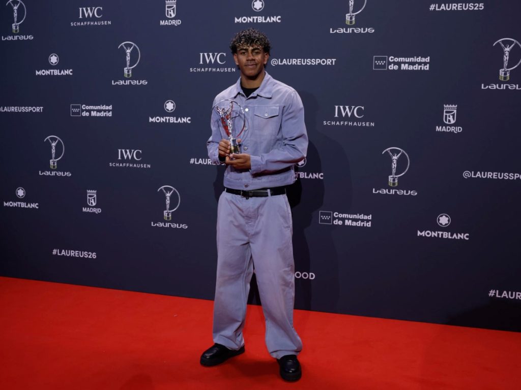 Lamine Yamal ganó premio Laureus. Foto EFE