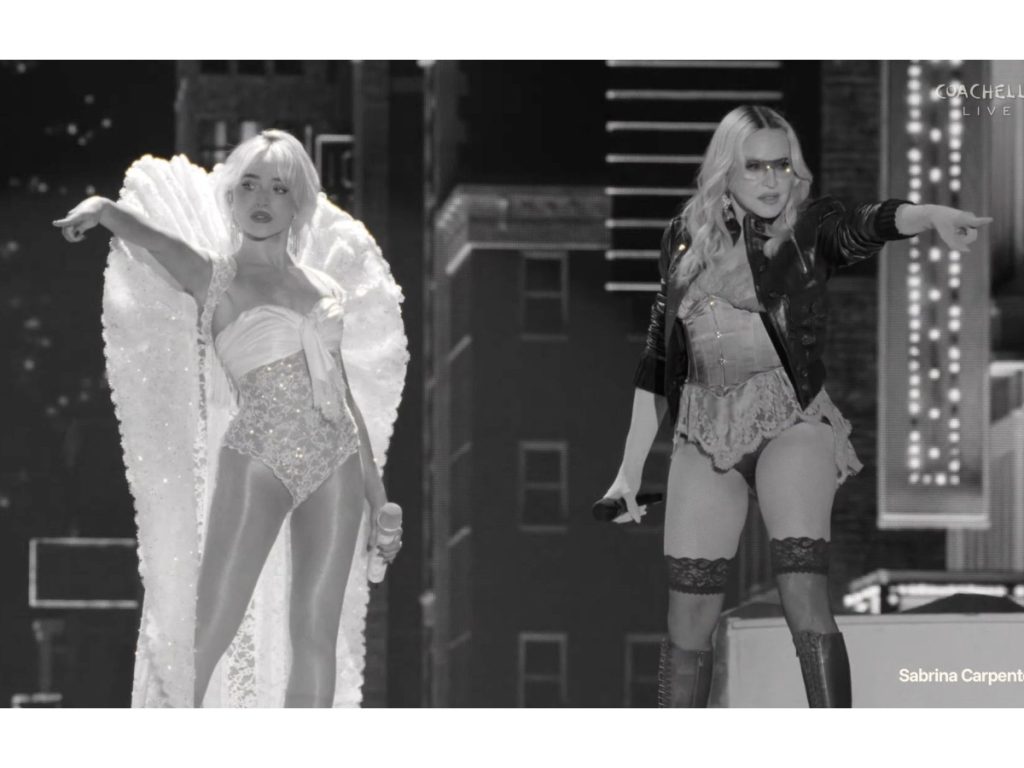 Madonna y Sabrina Carpenter encendieron Coachella con una presentación sorpresa. Fotografía/ YT