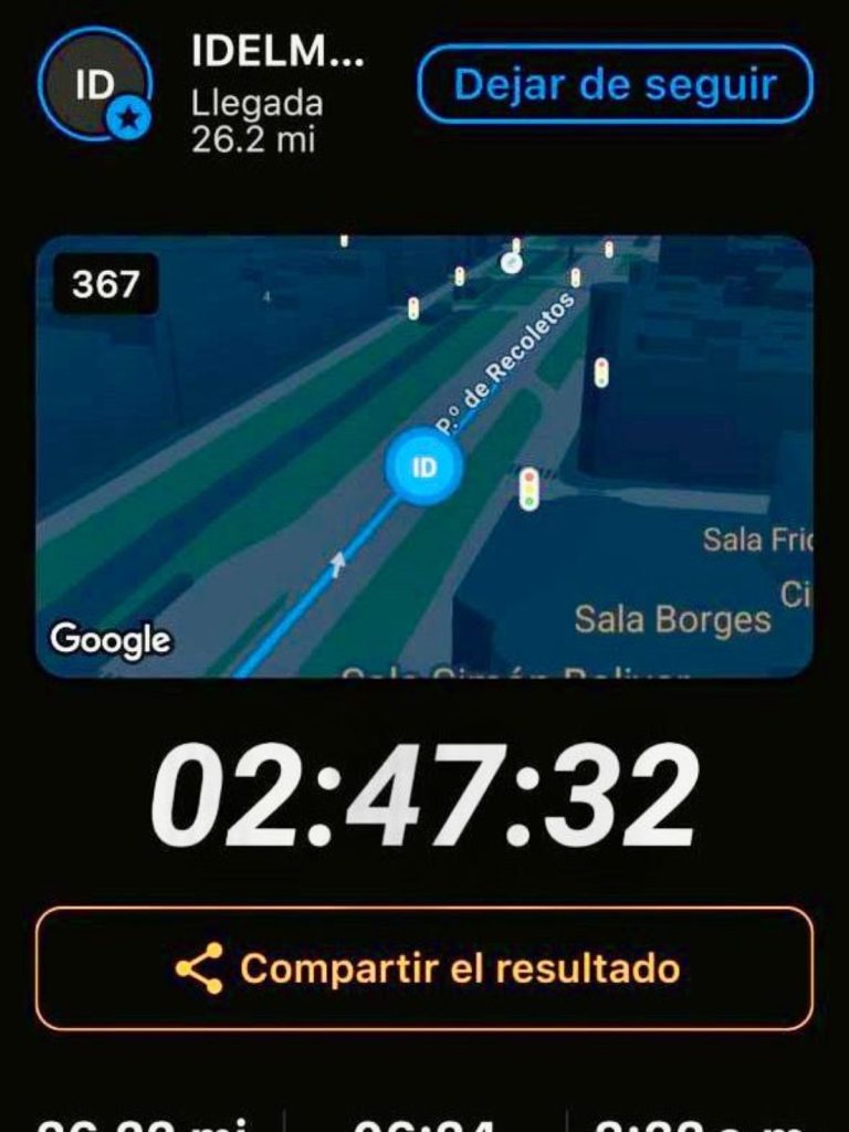 Idelma Lizeth Delgado paró el reloj en: 02:47:32, nuebo récord femenino de maratón. Foto Cortesía
